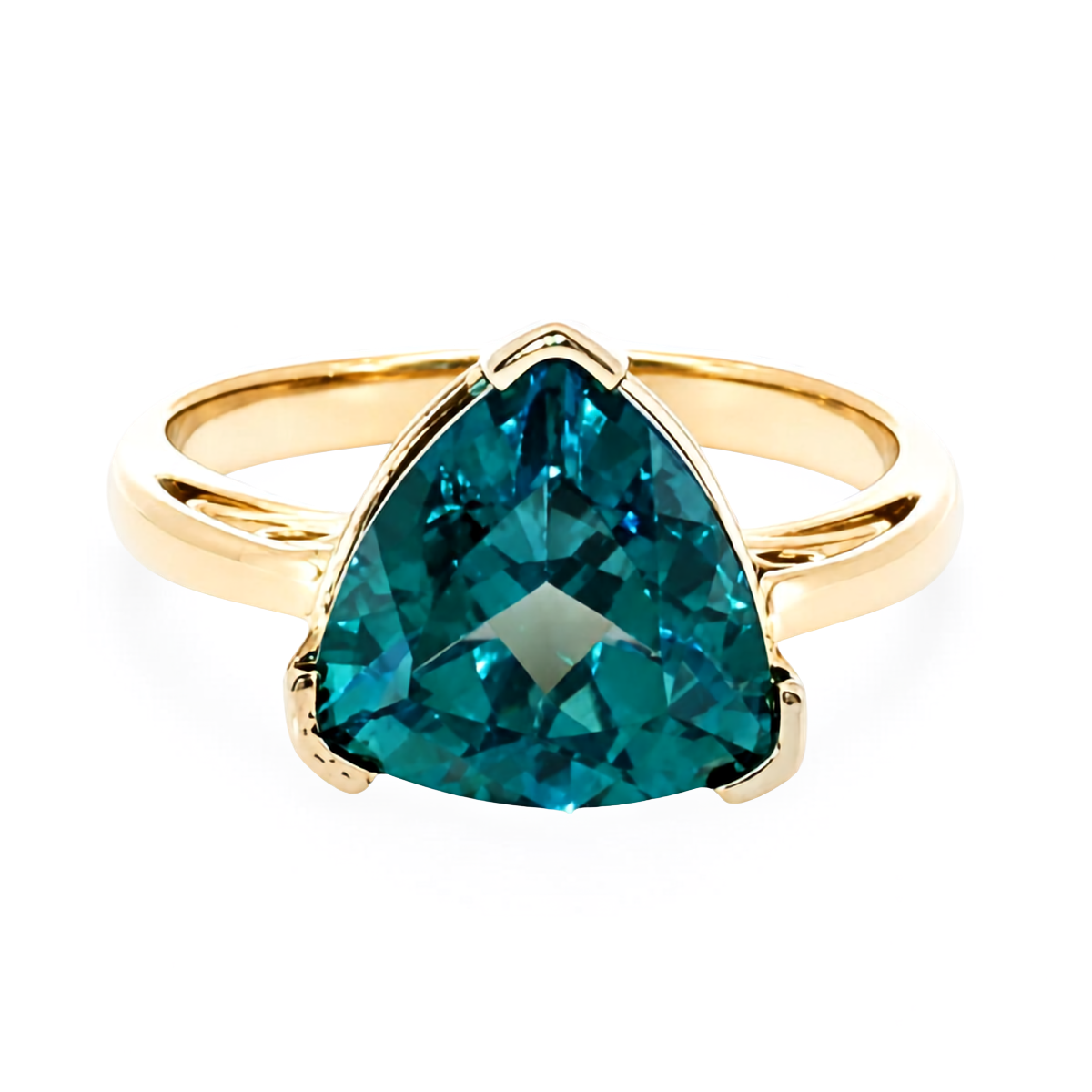 Caribbean Blue Topaz Solitaire Fashion Ring Harris Jeweler Troy, OH