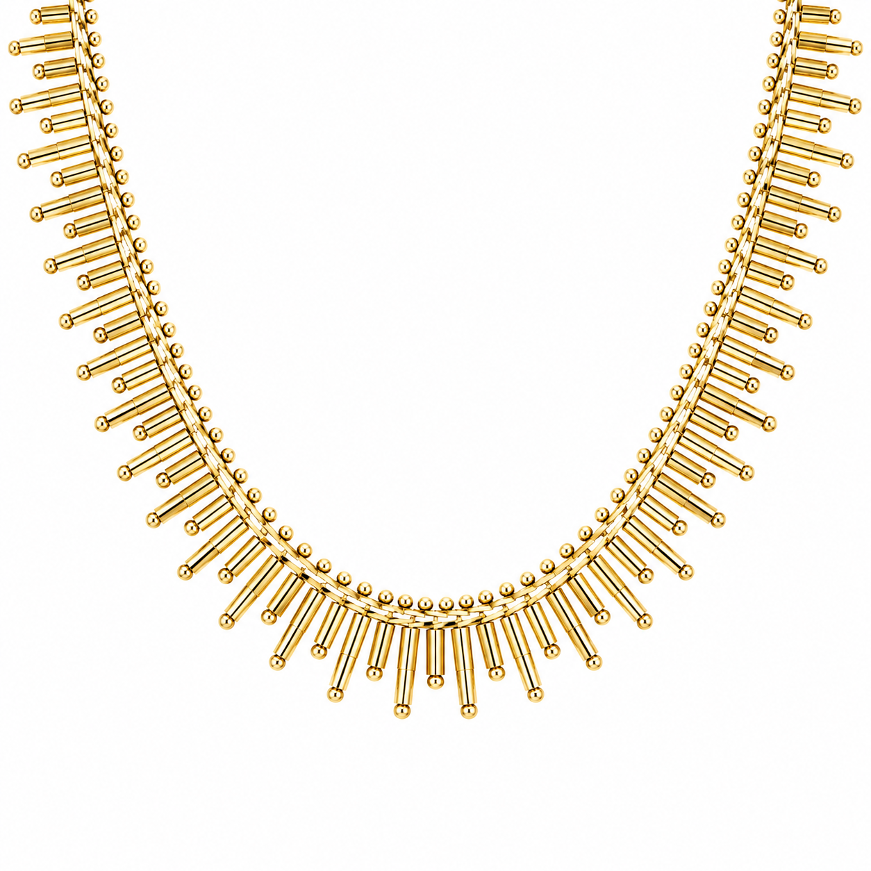 Gold Spike-Style Estate Collar Necklace Harris Jeweler Troy, OH