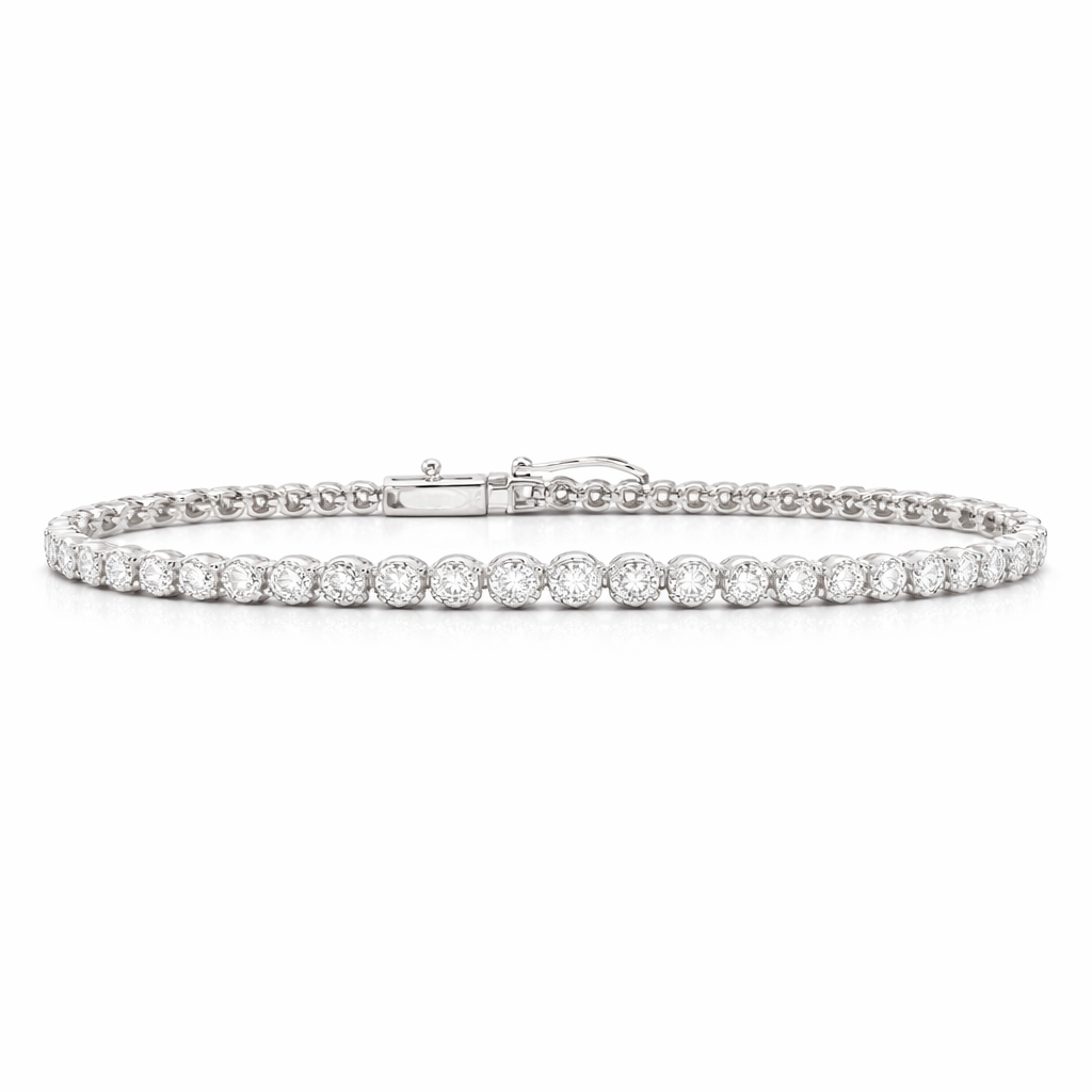 14K White Gold Tennis Bracelet Harris Jeweler Troy, OH