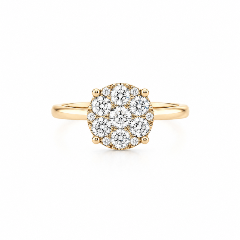 Diamond Floral Ring Harris Jeweler Troy, OH