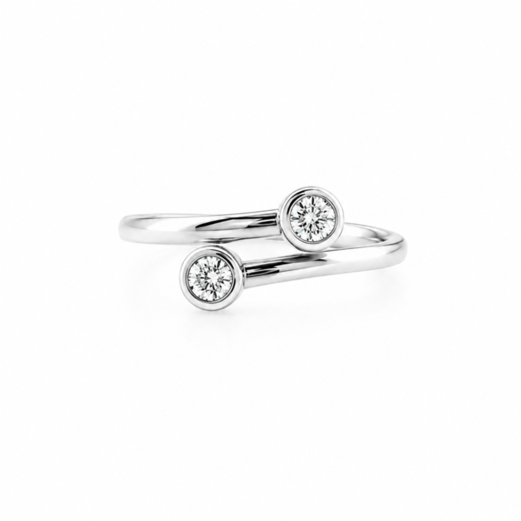 Diamond Bezel Bypass Ring Harris Jeweler Troy, OH