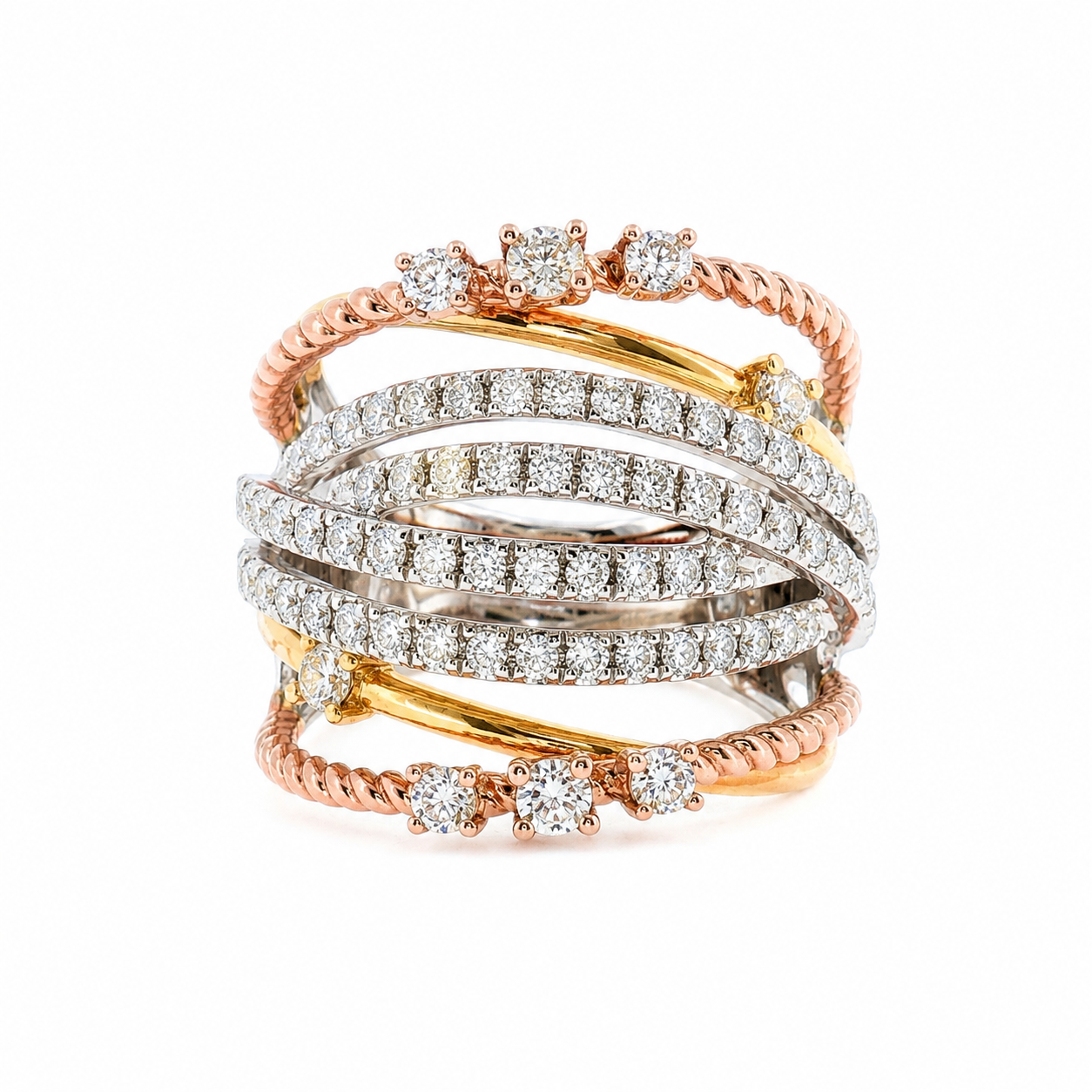 Diamond Split Top Crossover Ring Harris Jeweler Troy, OH