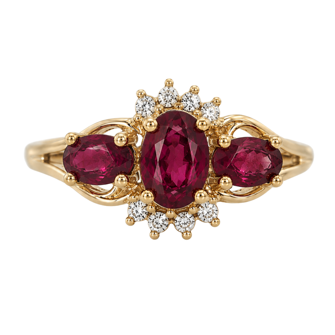 Ruby and Diamond Estate Ring Harris Jeweler Troy, OH