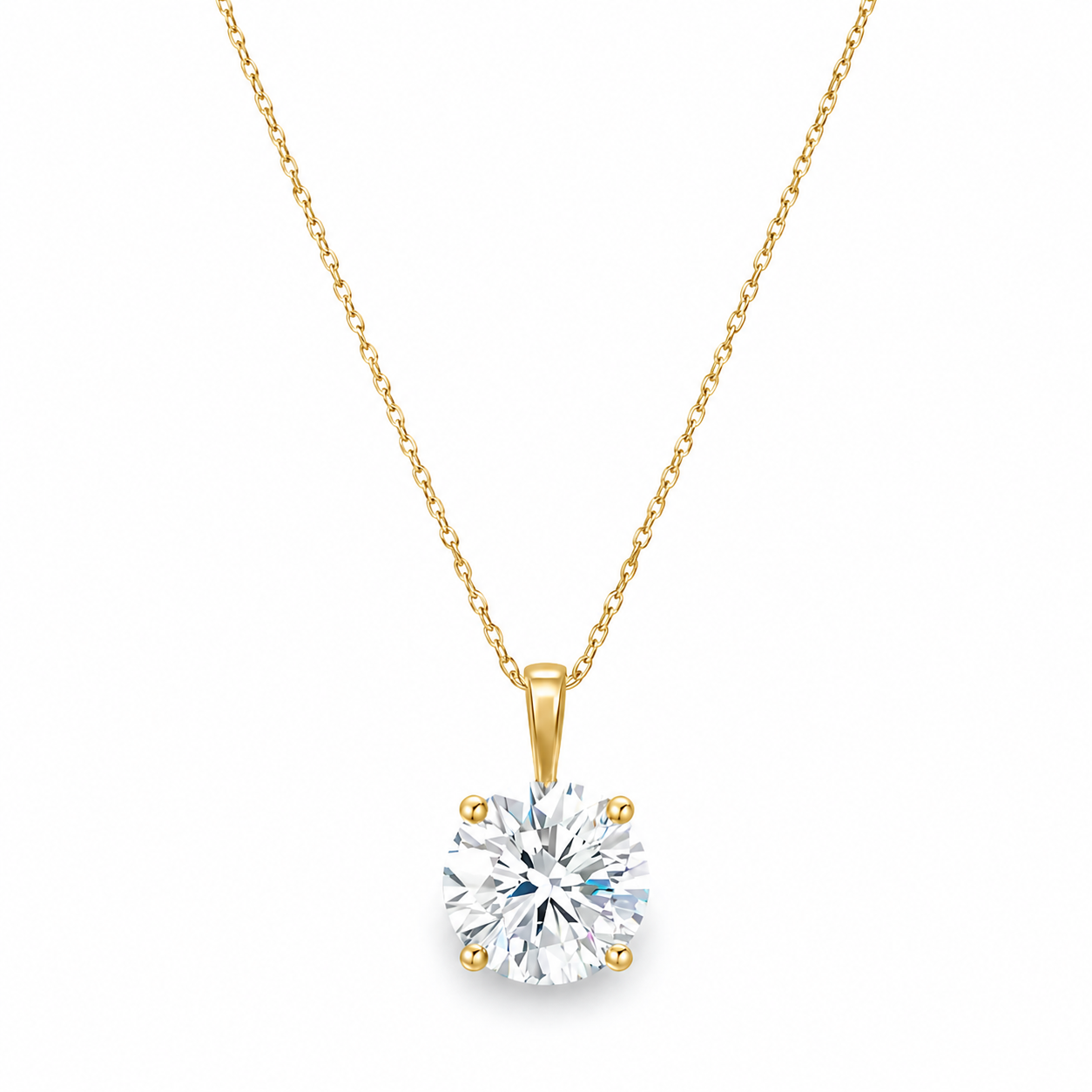 1CT Diamond Solitaire Necklace Harris Jeweler Troy, OH