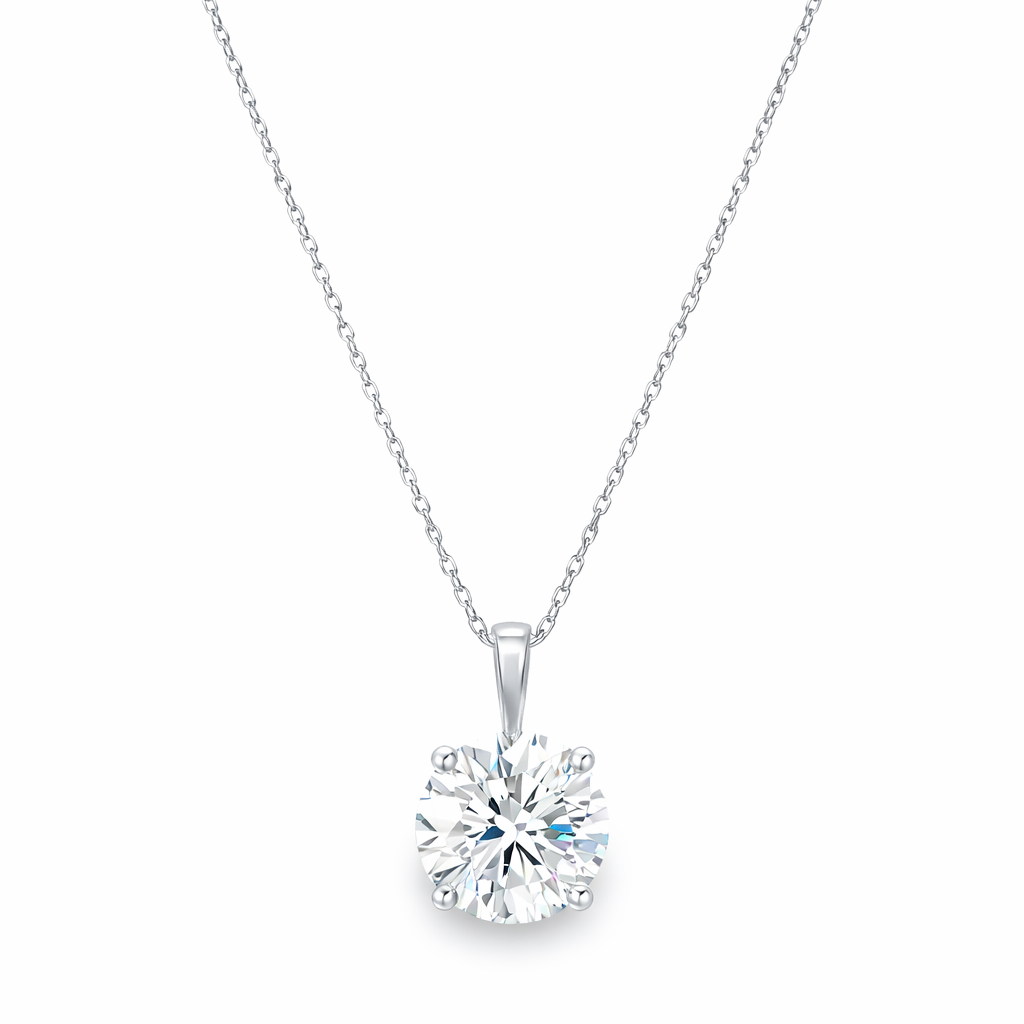 1CT Diamond Solitaire Necklace Harris Jeweler Troy, OH