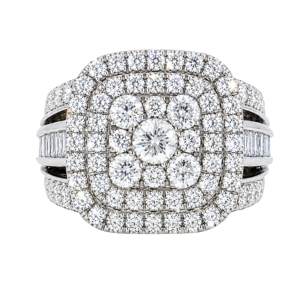 2 1/2CTW Diamond Halo Estate Engagement Ring - Propose Tonight! Harris Jeweler Troy, OH