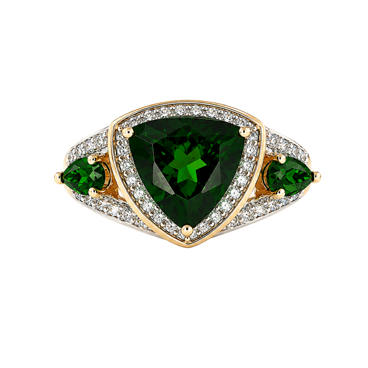 Chrome Diopside and Diamond Estate Ring Harris Jeweler Troy, OH