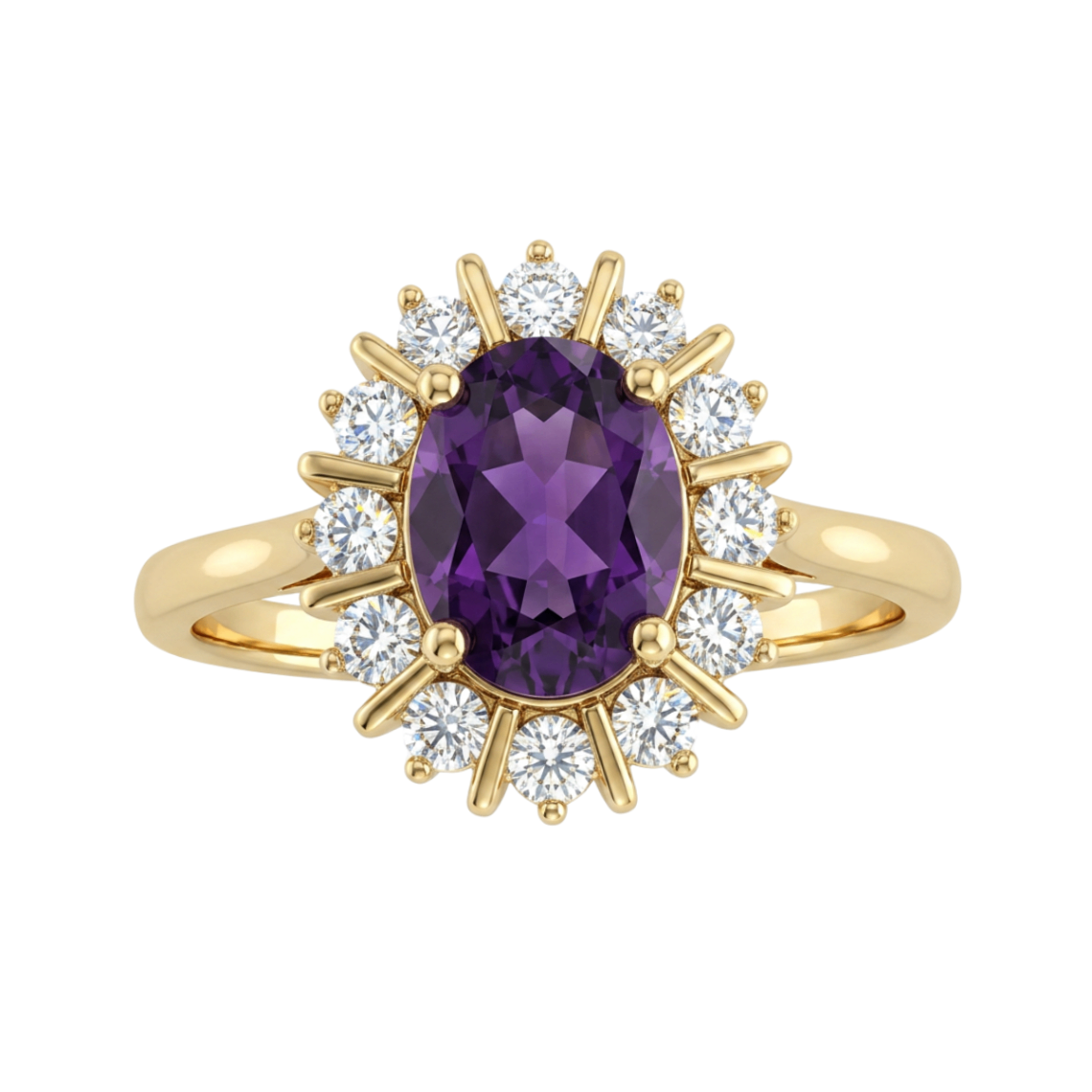 Amethyst and Diamond Estate Ring Harris Jeweler Troy, OH