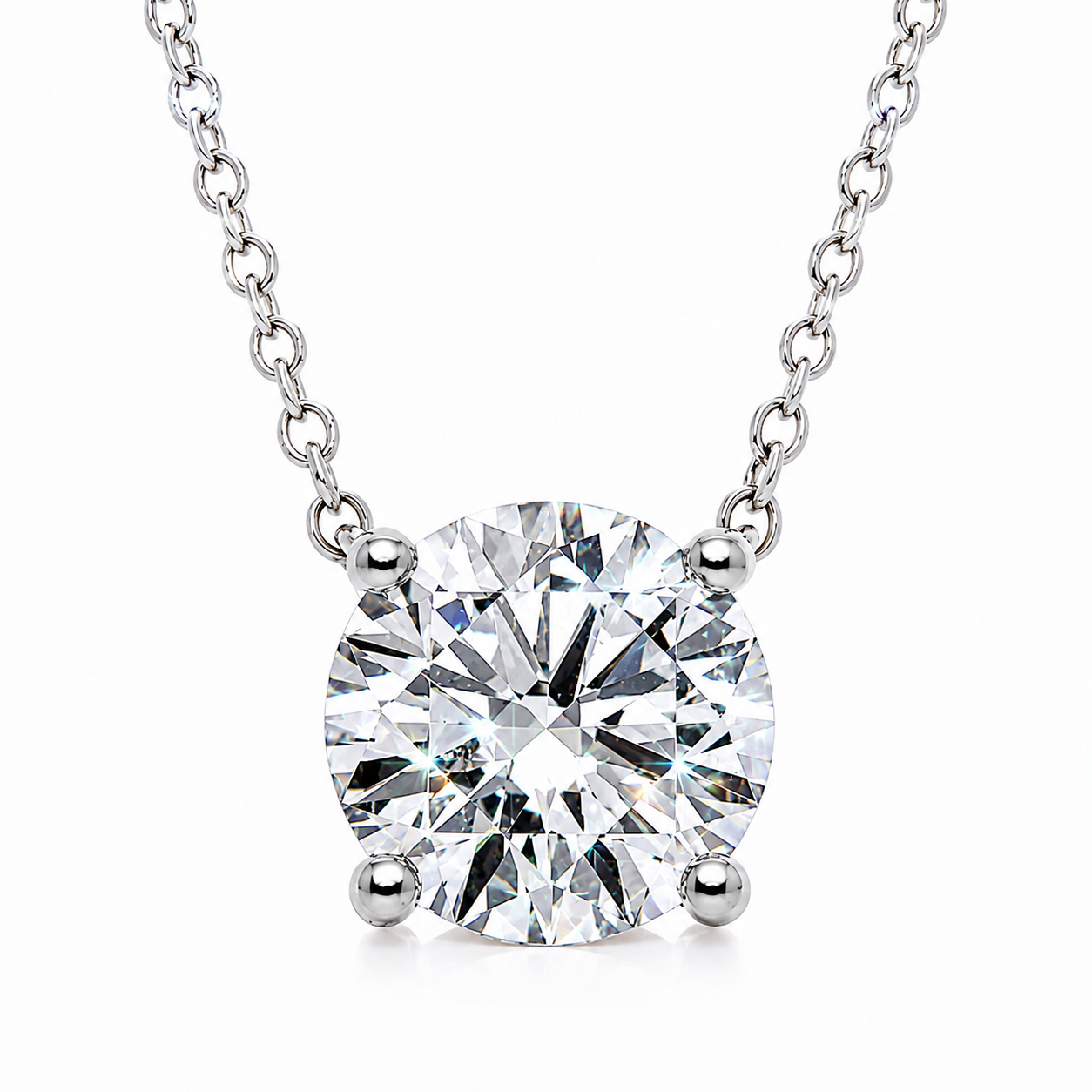 1 1/2CT Lab-Grown Diamond Solitaire Necklace Harris Jeweler Troy, OH