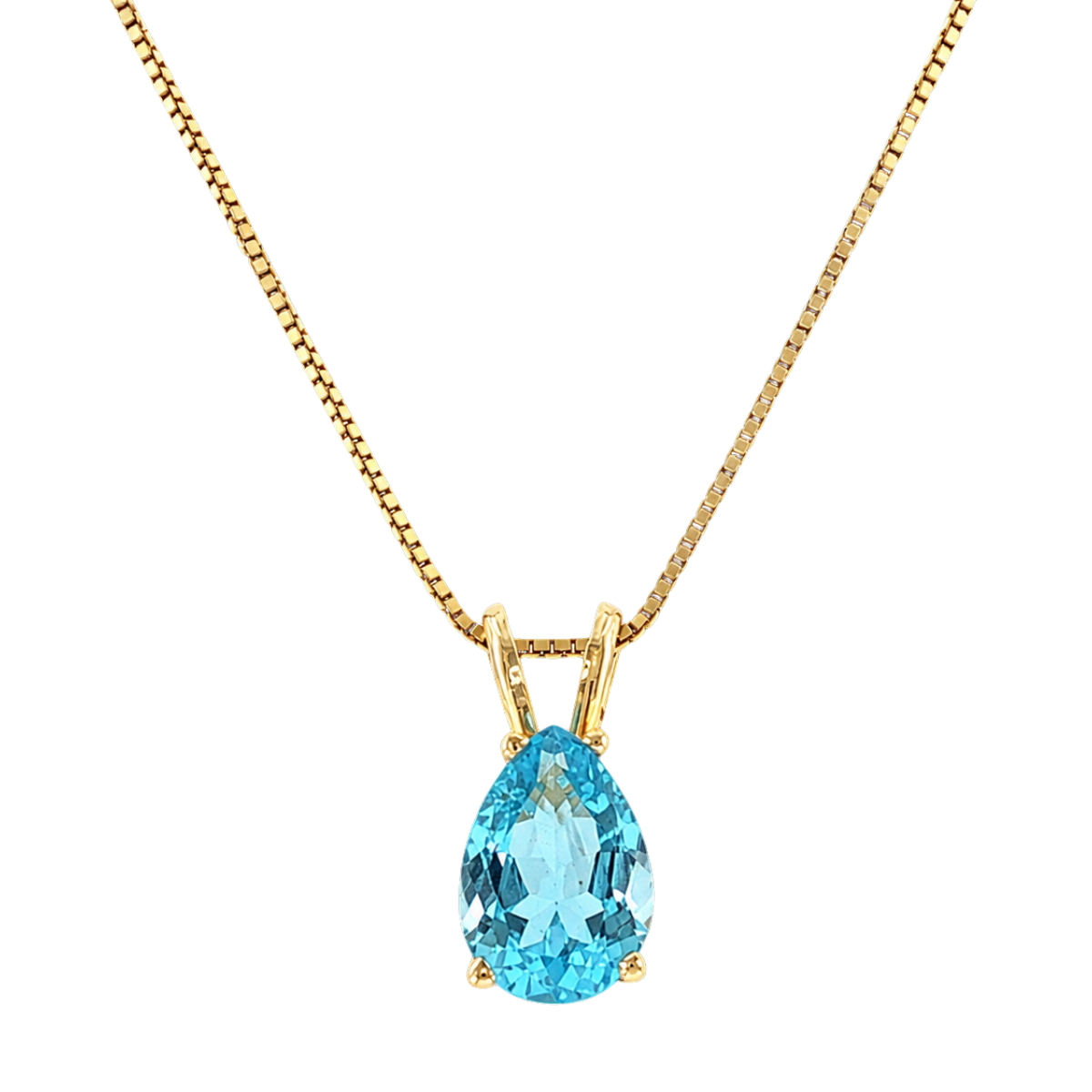Blue Topaz Solitaire Necklace Harris Jeweler Troy, OH