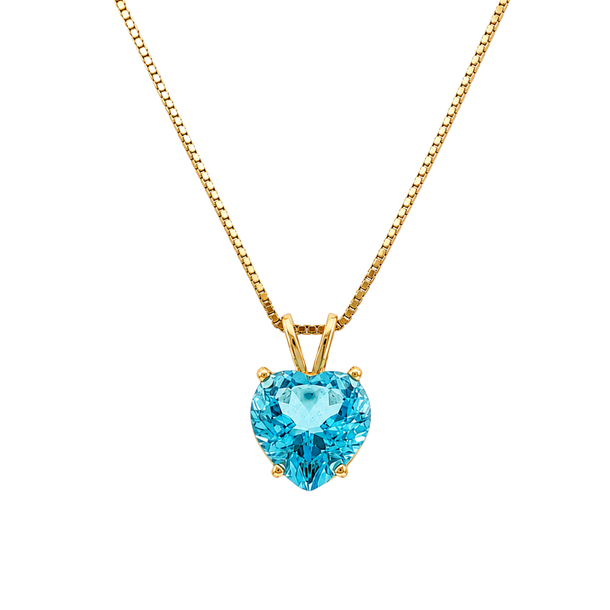 Blue Topaz Heart Estate Necklace Harris Jeweler Troy, OH