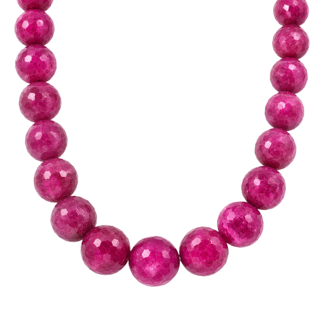 Faceted Ruby Bead Estate Strand Harris Jeweler Troy, OH