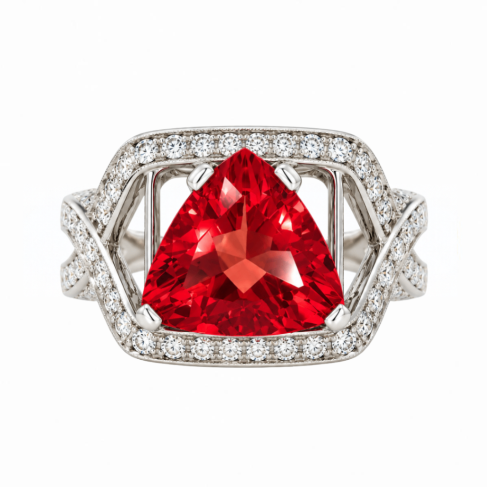 Lab-Grown Orange Sapphire and Diamond Ring Harris Jeweler Troy, OH