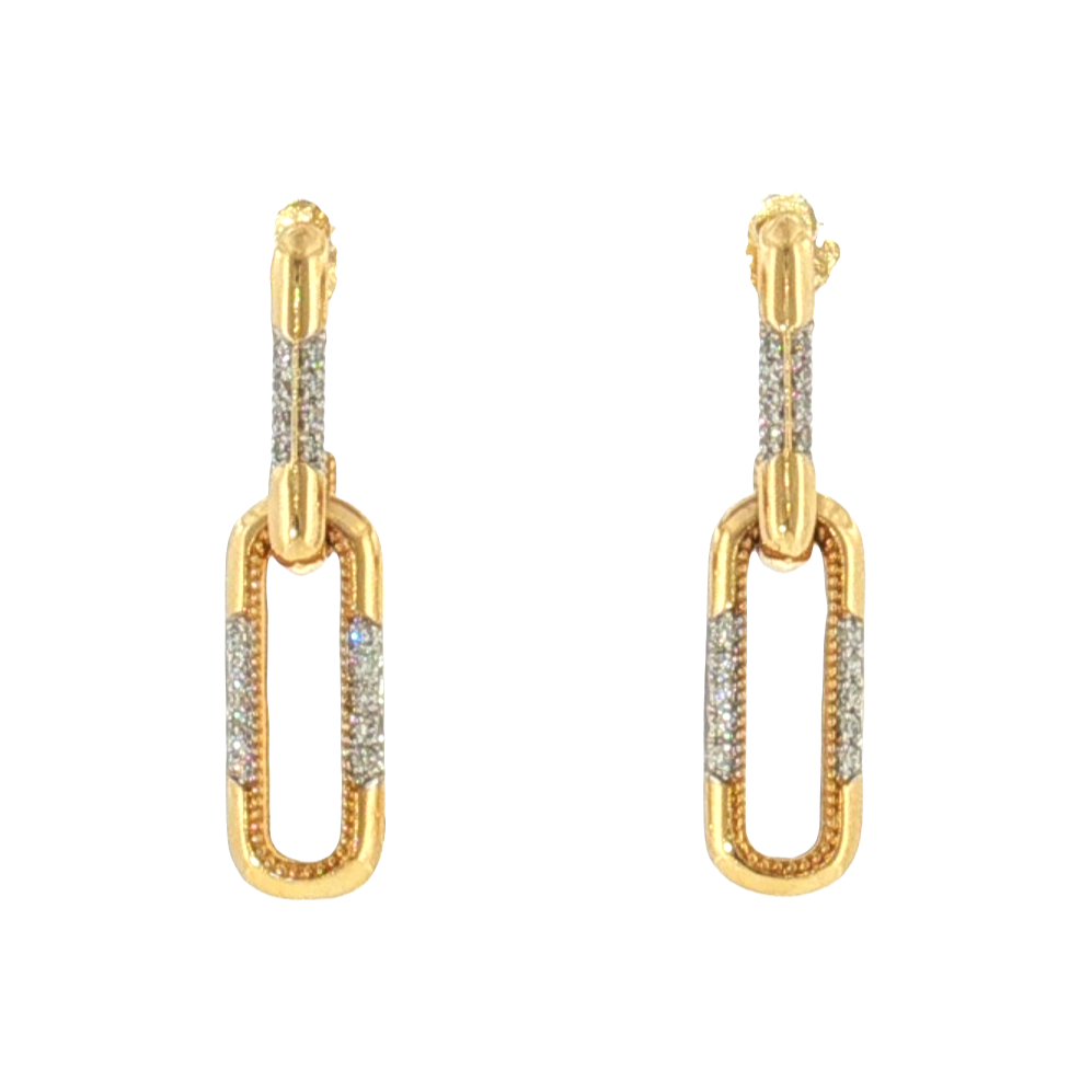 Diamond Paperclip Dangle Earrings Harris Jeweler Troy, OH