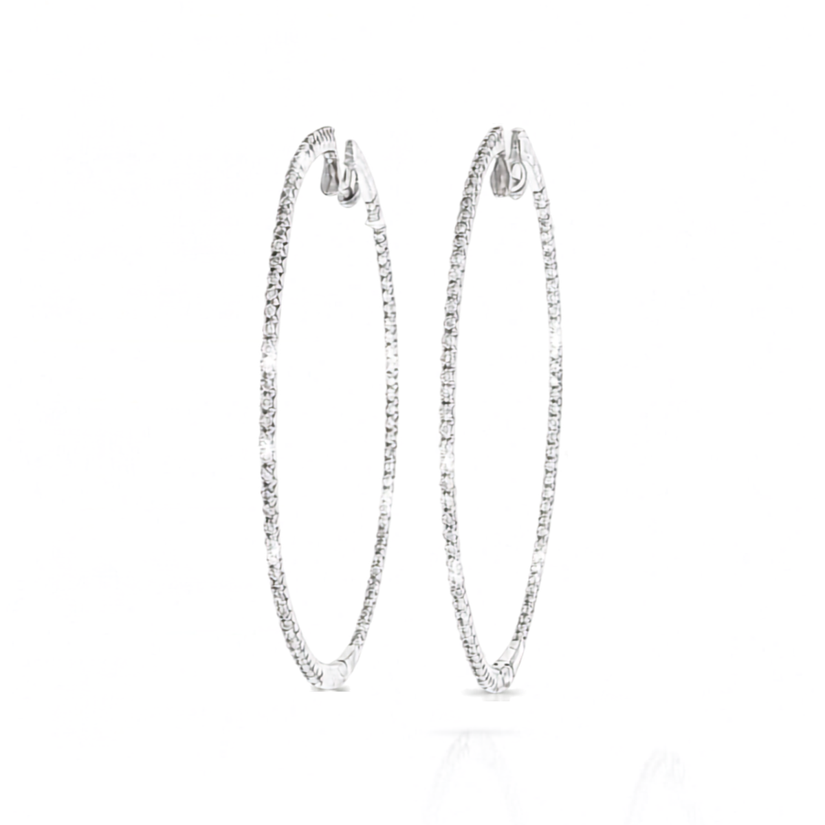 1CTW Diamond Hinged Hoop Earrings Harris Jeweler Troy, OH