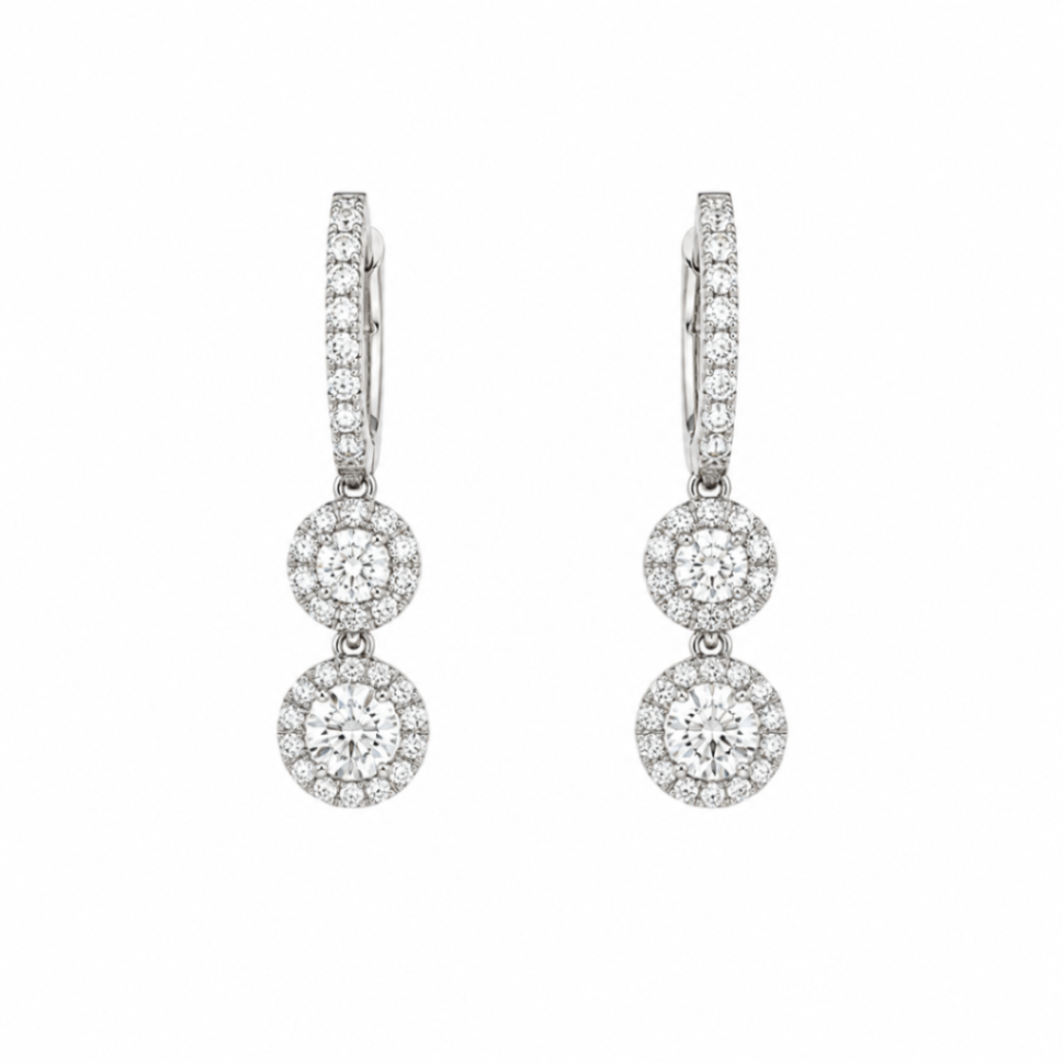 Diamond Drop Earrings Harris Jeweler Troy, OH
