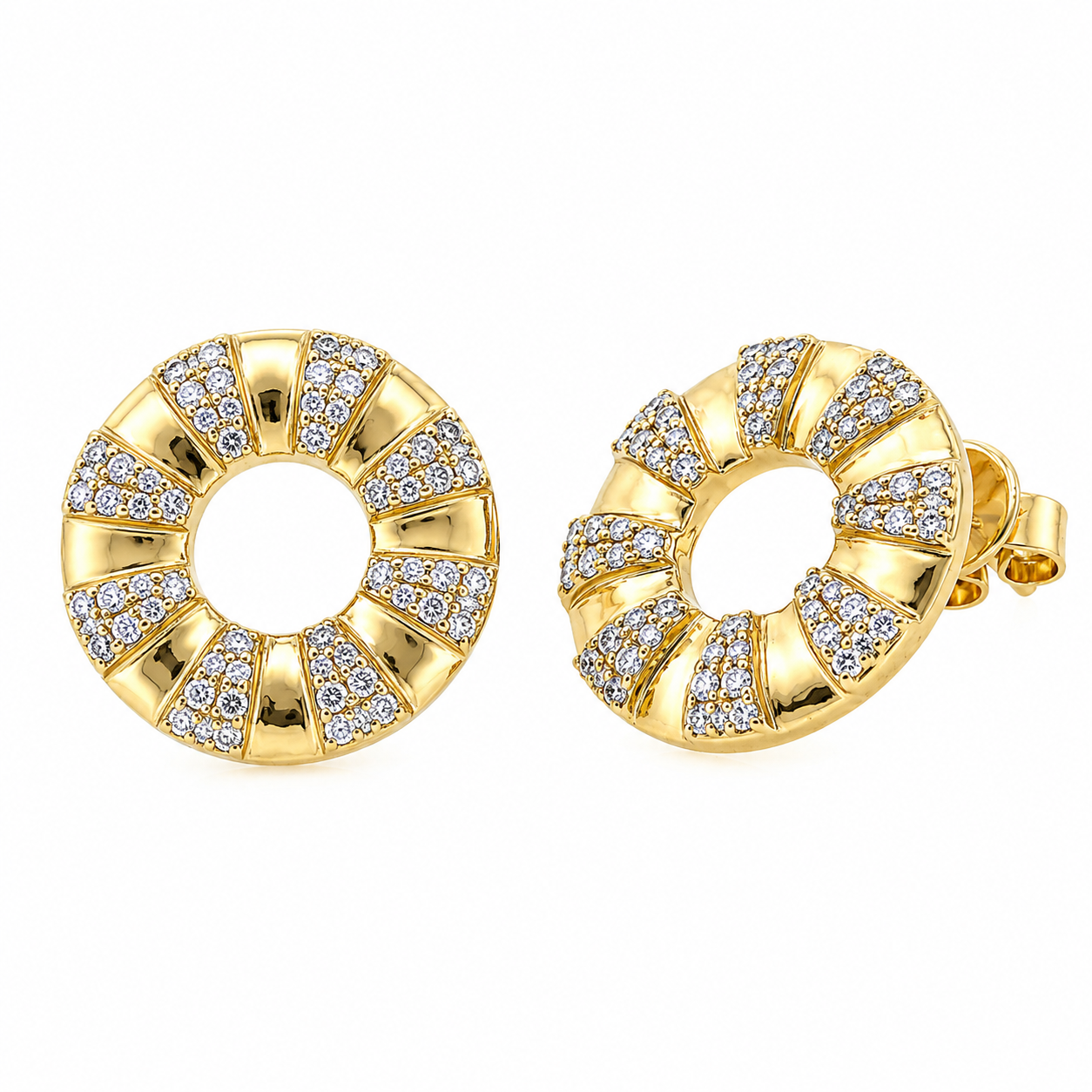 Diamond Circle Earrings Harris Jeweler Troy, OH