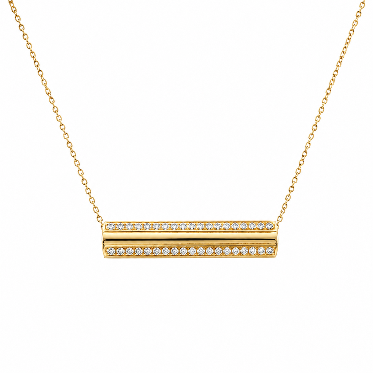 Diamond Bar Pendant Necklace Harris Jeweler Troy, OH
