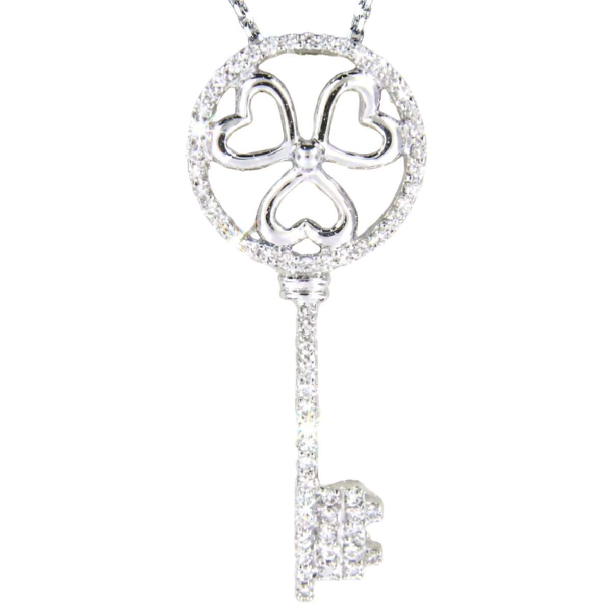 Diamond Key Pendant Necklace Harris Jeweler Troy, OH
