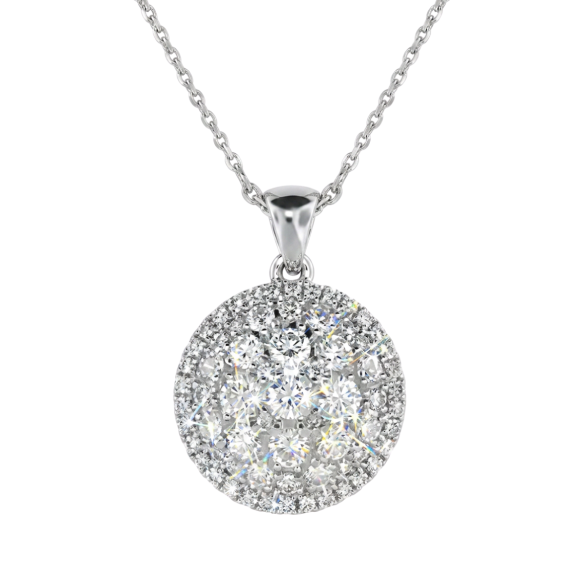 Diamond Circle Pendant Necklace Harris Jeweler Troy, OH