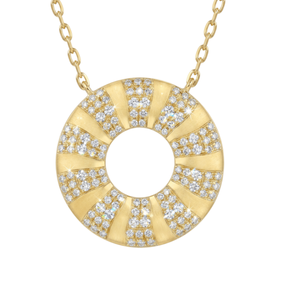 Diamond Circle Pendant Necklace Harris Jeweler Troy, OH