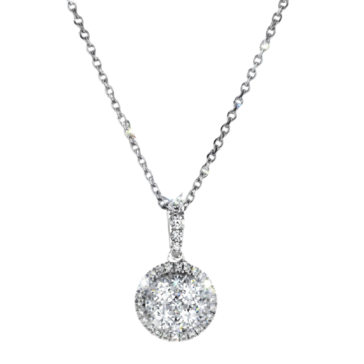 Diamond Circle Pendant Necklace Harris Jeweler Troy, OH