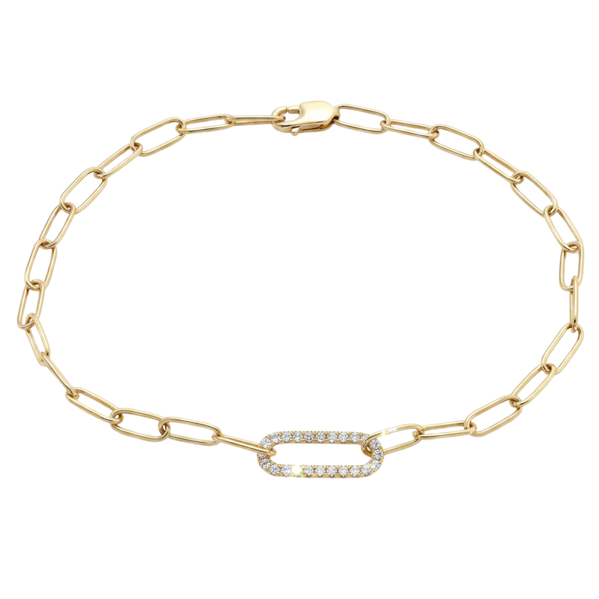 Diamond Paperclip Bracelet Harris Jeweler Troy, OH