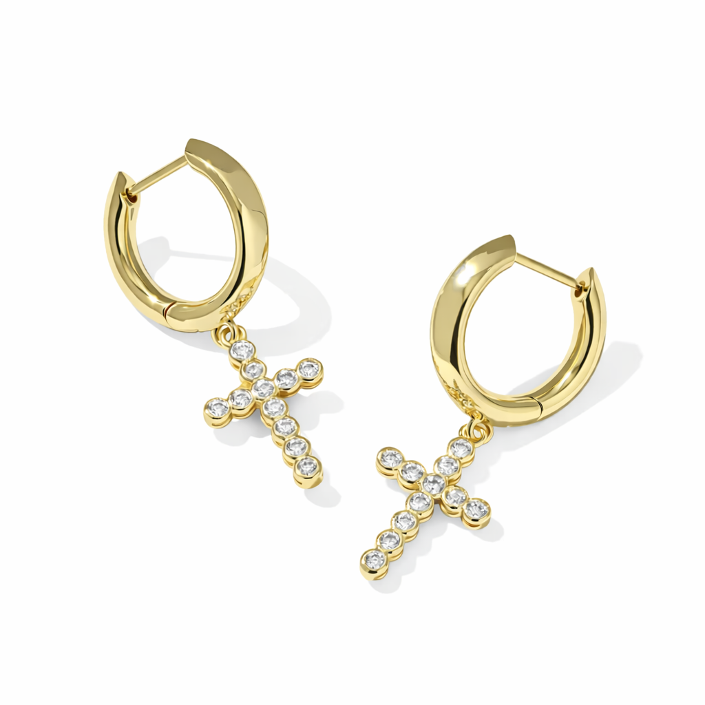 Kendra Scott Cross Huggie Earrings Harris Jeweler Troy, OH