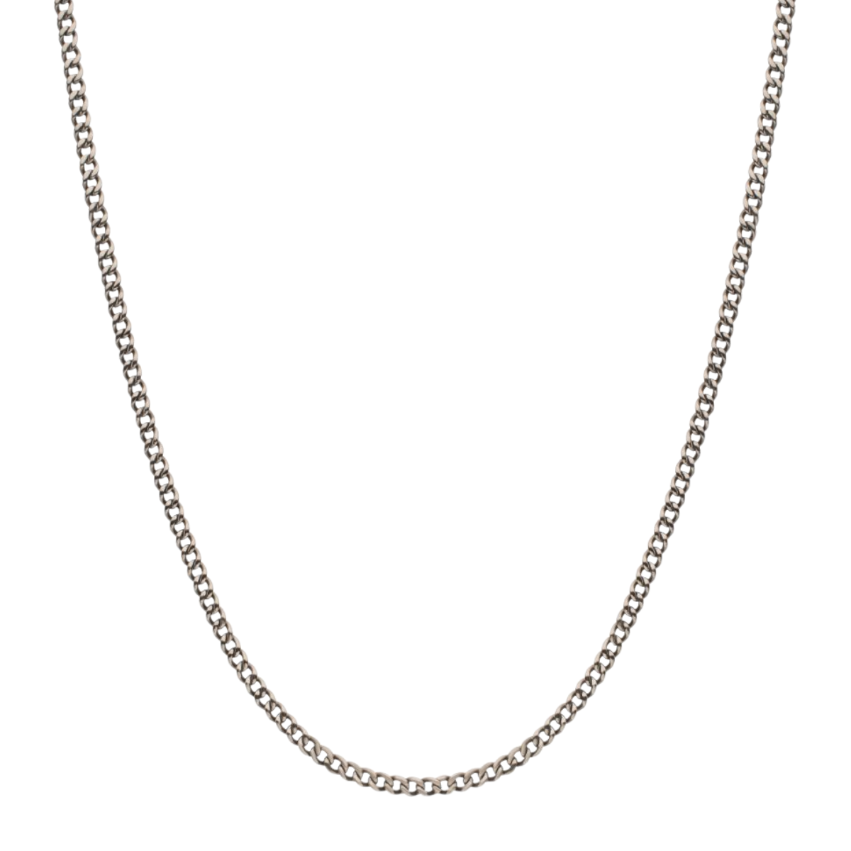 24" Titanium Flat Curb Chain Necklace Harris Jeweler Troy, OH