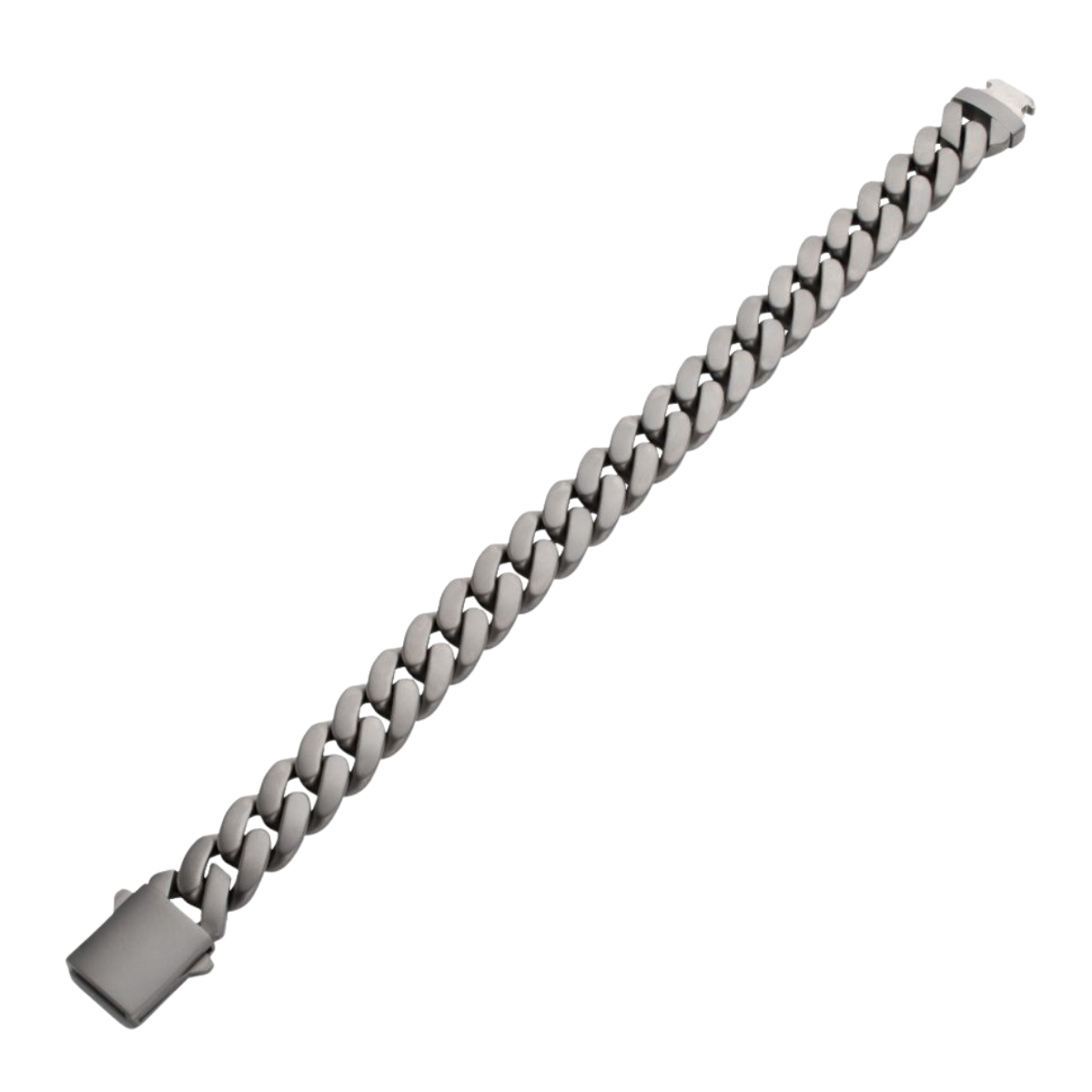 A-10 - Warthog Series: 12mm Titanium Matte Finish Curb Chain Bracelet Harris Jeweler Troy, OH