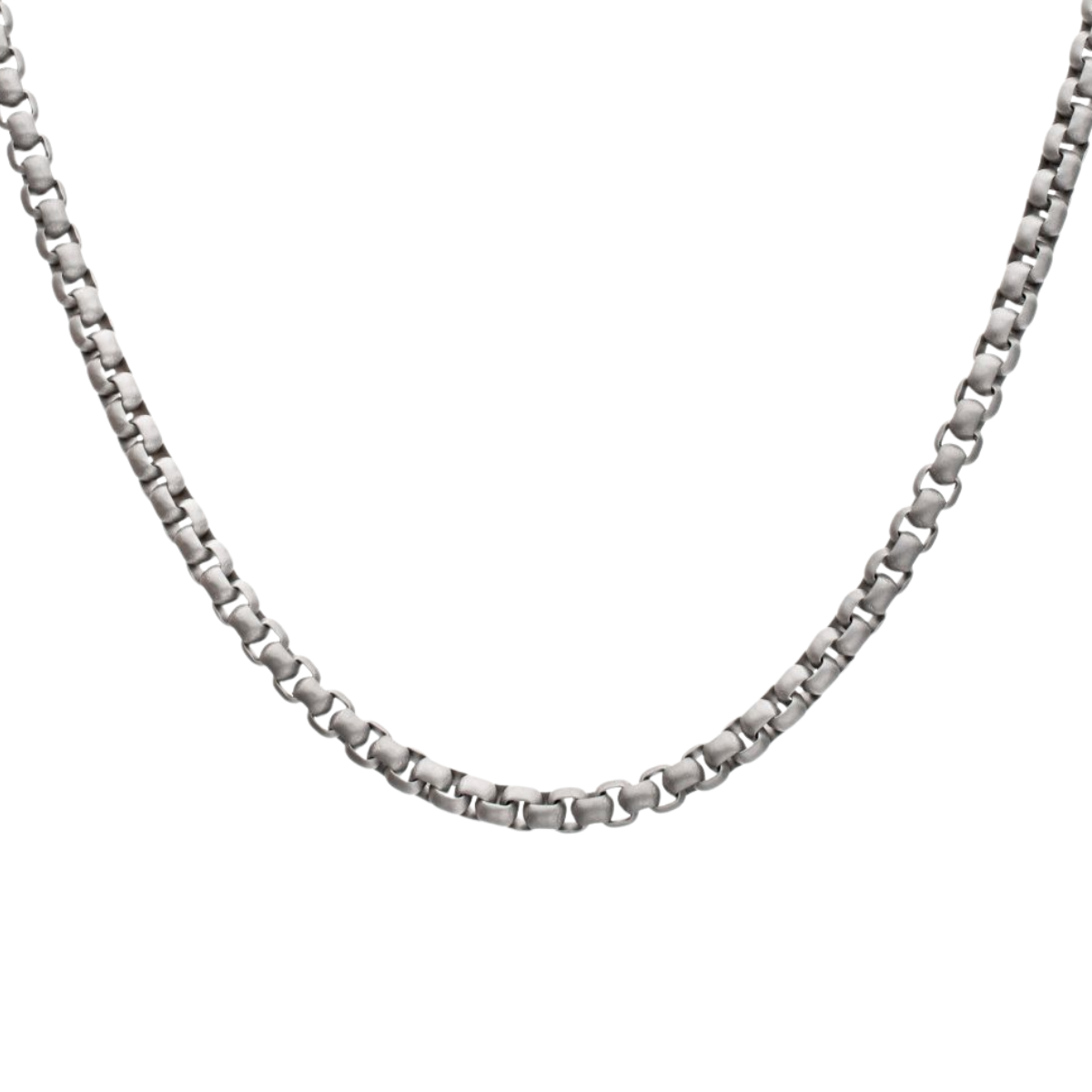 20" Titanium Matte Finish Box Chain Necklace Harris Jeweler Troy, OH