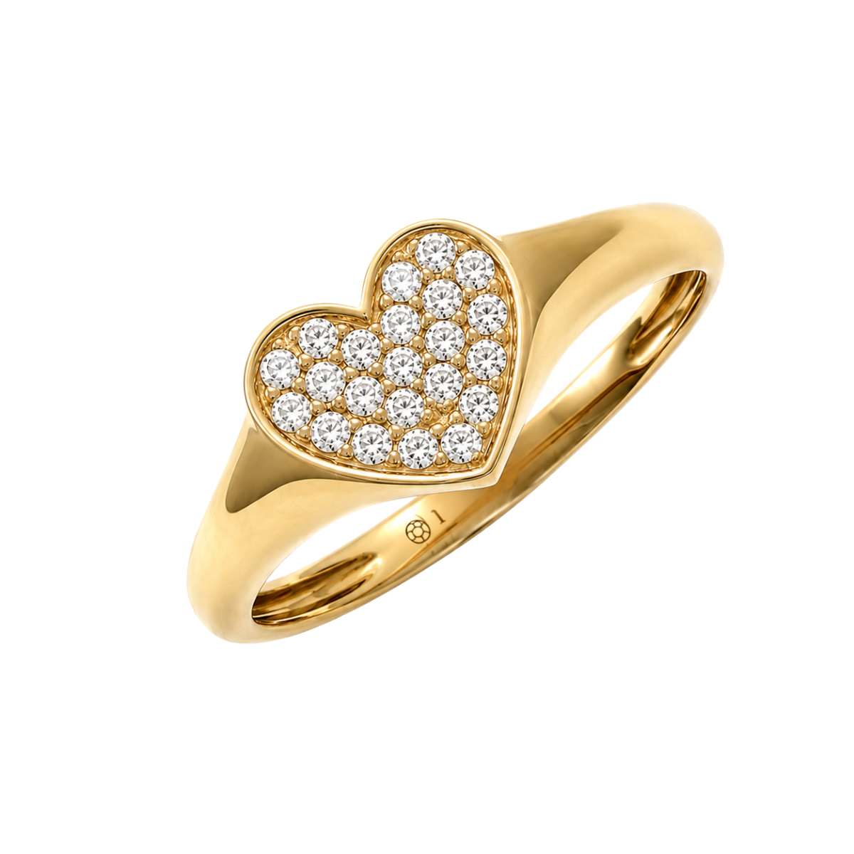 Pave Diamond Heart Ring Harris Jeweler Troy, OH