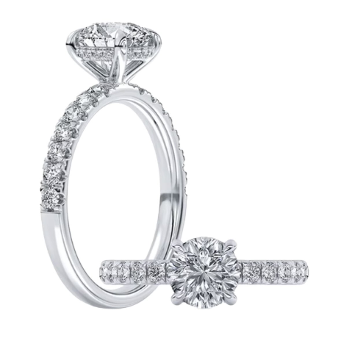 1 1/2CT Round Lab-Grown Engagement Ring with Hidden Halo - Propose Tonight! Harris Jeweler Troy, OH