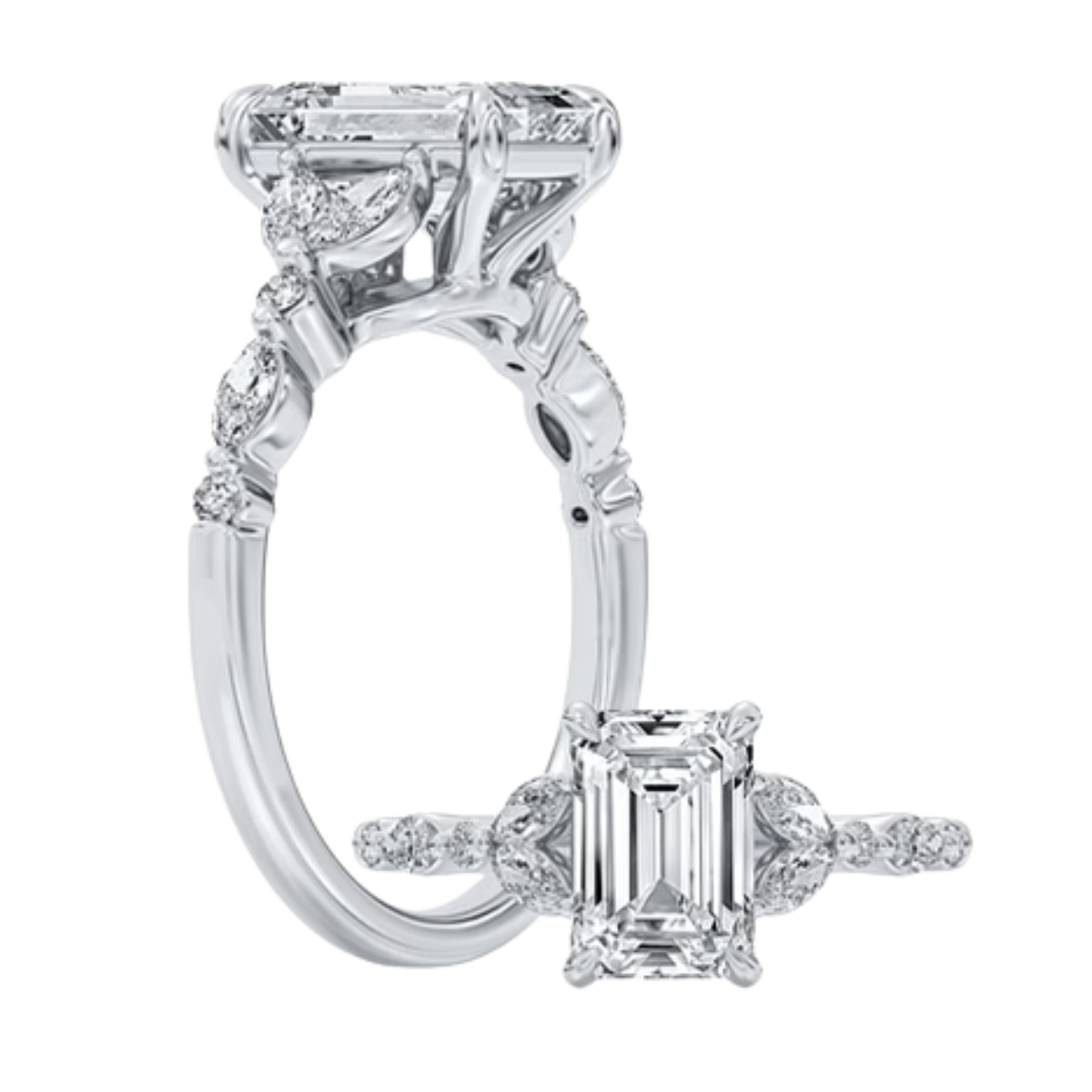 2 1/2CT Emerald Lab-Grown Engagement Ring - Propose Tonight! Harris Jeweler Troy, OH