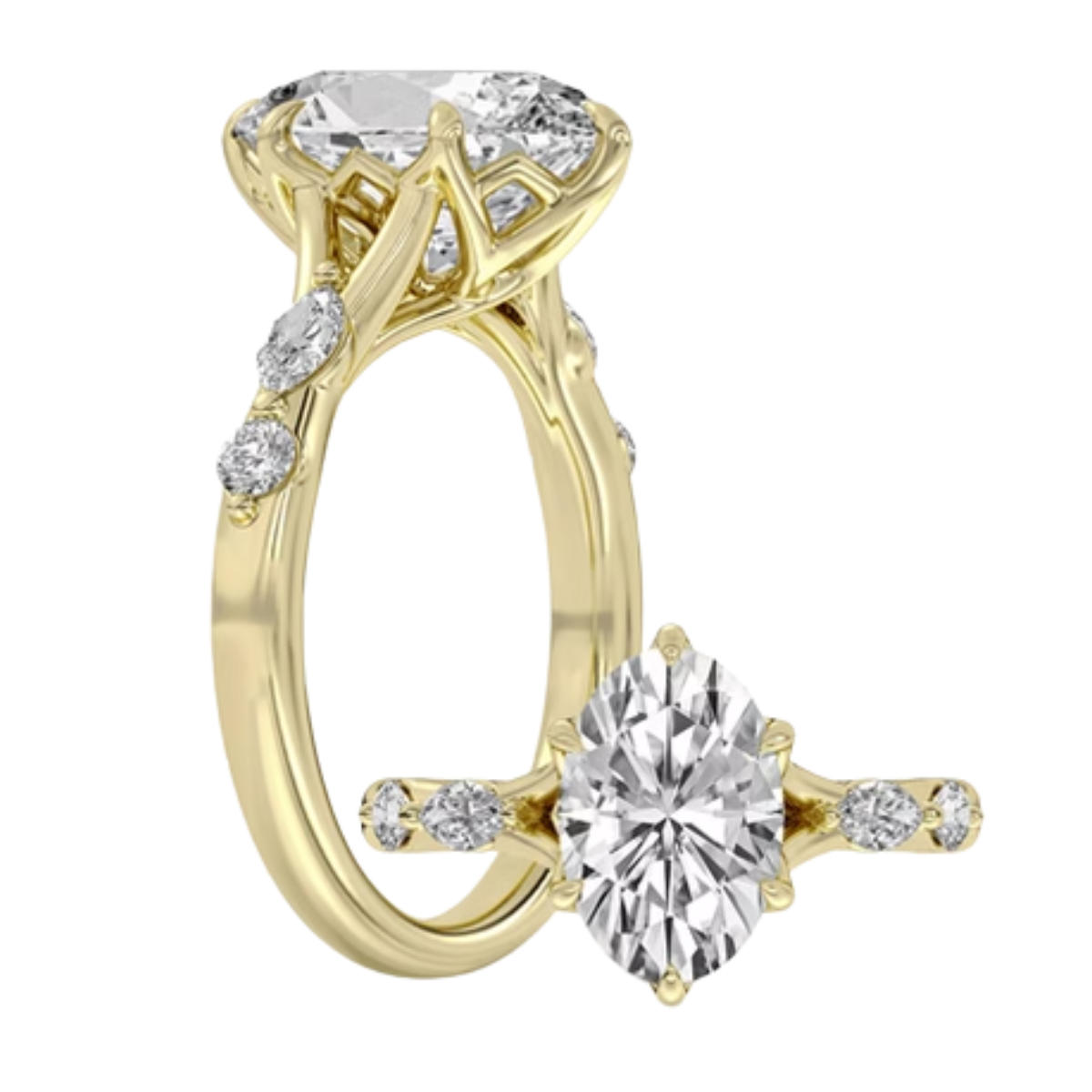 3CT Marquise Cut Lab-Grown Diamond Single-Pong Style Engagement Ring - Propose Tonight! Harris Jeweler Troy, OH