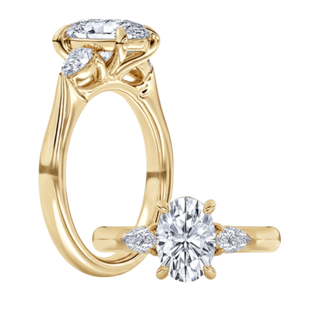 2CT Oval Lab-Grown Diamond Three-Stone Ring - Propose Tonight! Harris Jeweler Troy, OH