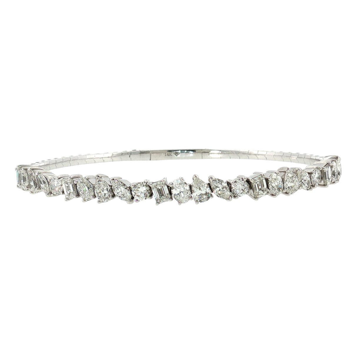 4 1/2CTW Flexible Multi-Shape Diamond Bangle Bracelet Harris Jeweler Troy, OH