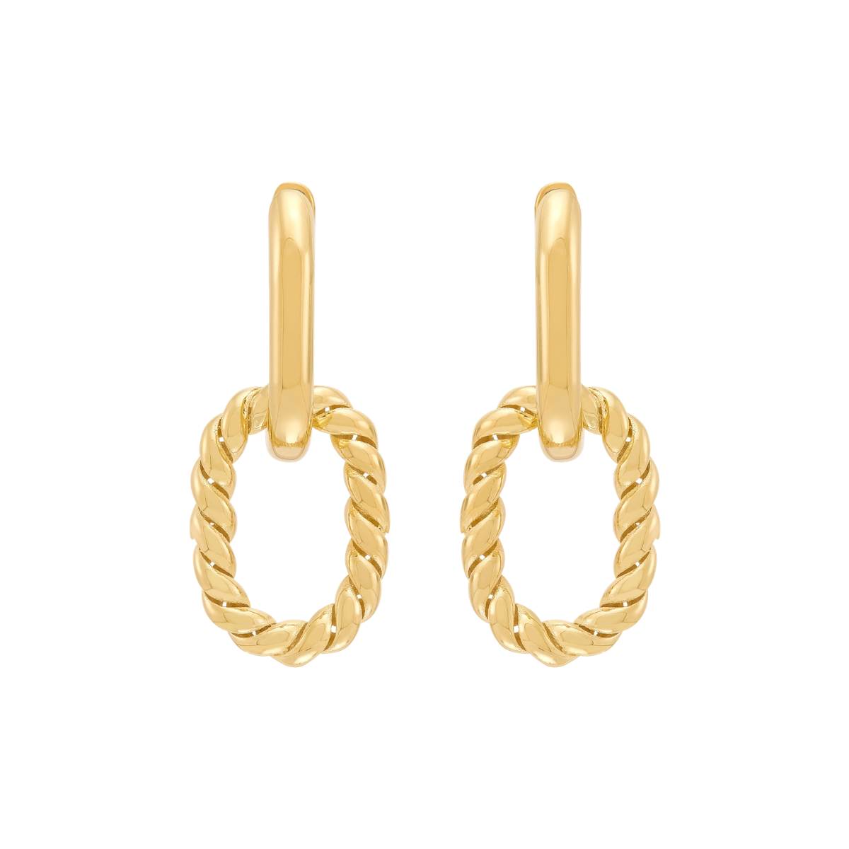 Dangle Gold Rope-Style Earrings Harris Jeweler Troy, OH