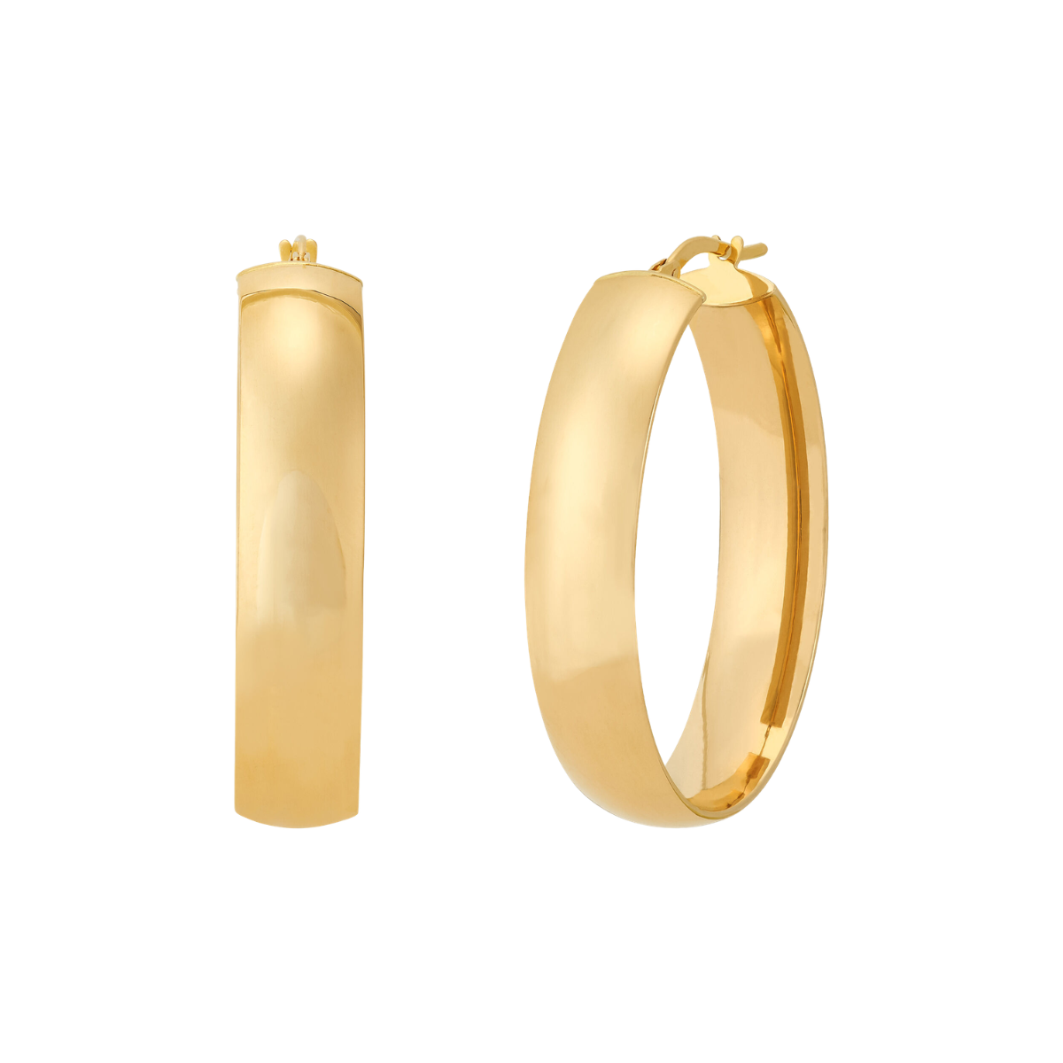 Gold Oval Hoop Earrings Harris Jeweler Troy, OH