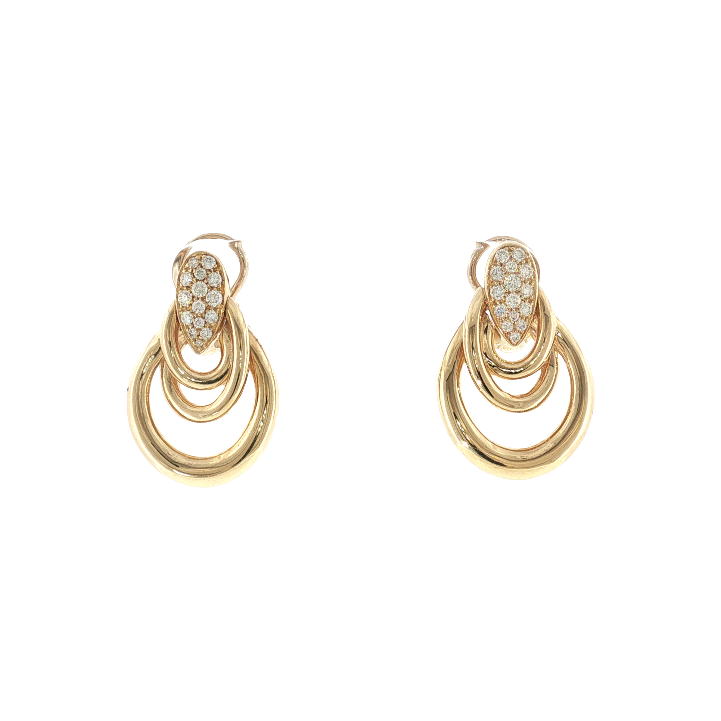 Diamond Graduated Oval Earrings Harris Jeweler Troy, OH