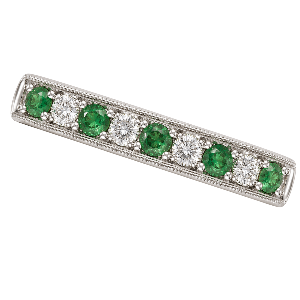 Emerald and Diamond Ring Harris Jeweler Troy, OH