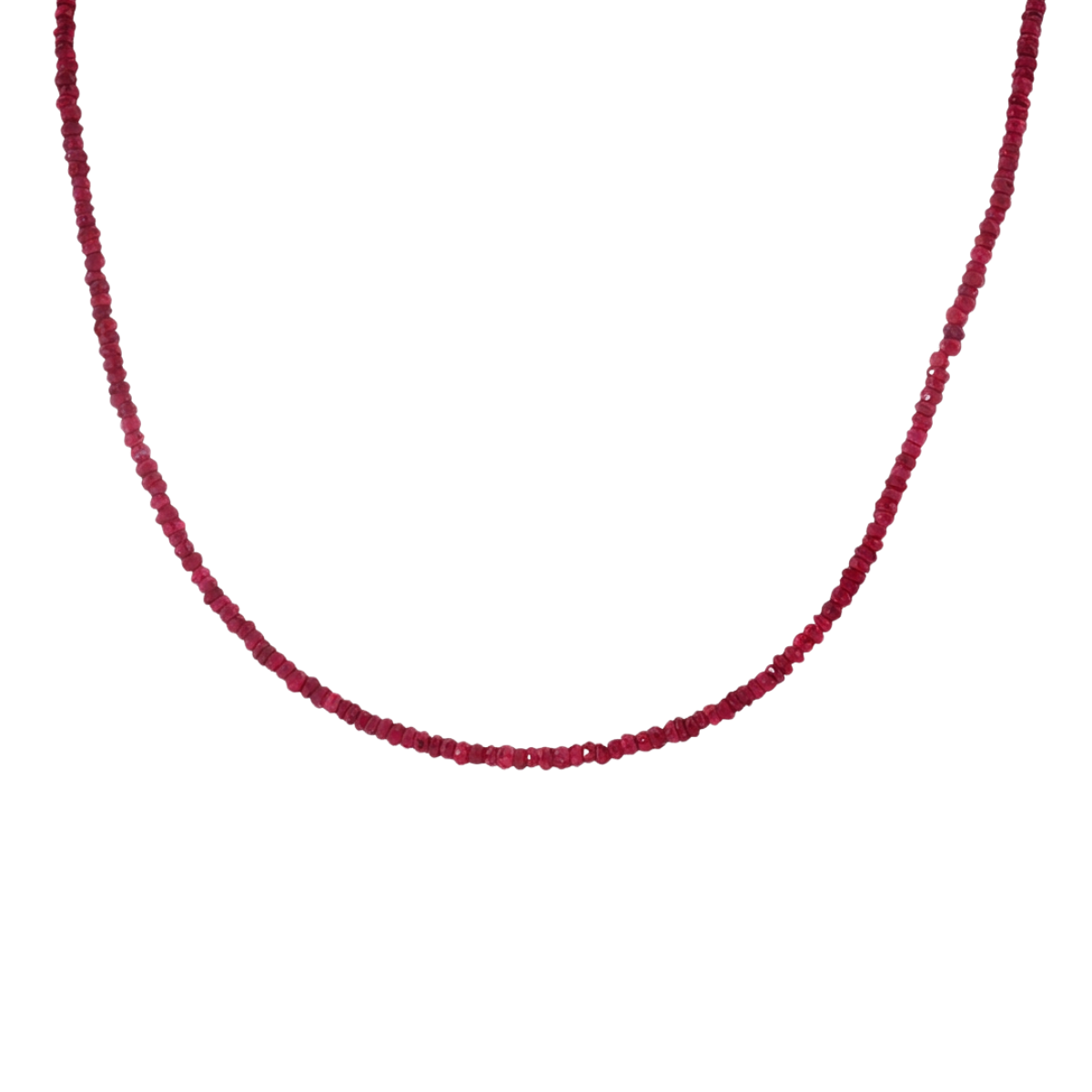 Faceted 23CTW Ruby Bead Strand Harris Jeweler Troy, OH