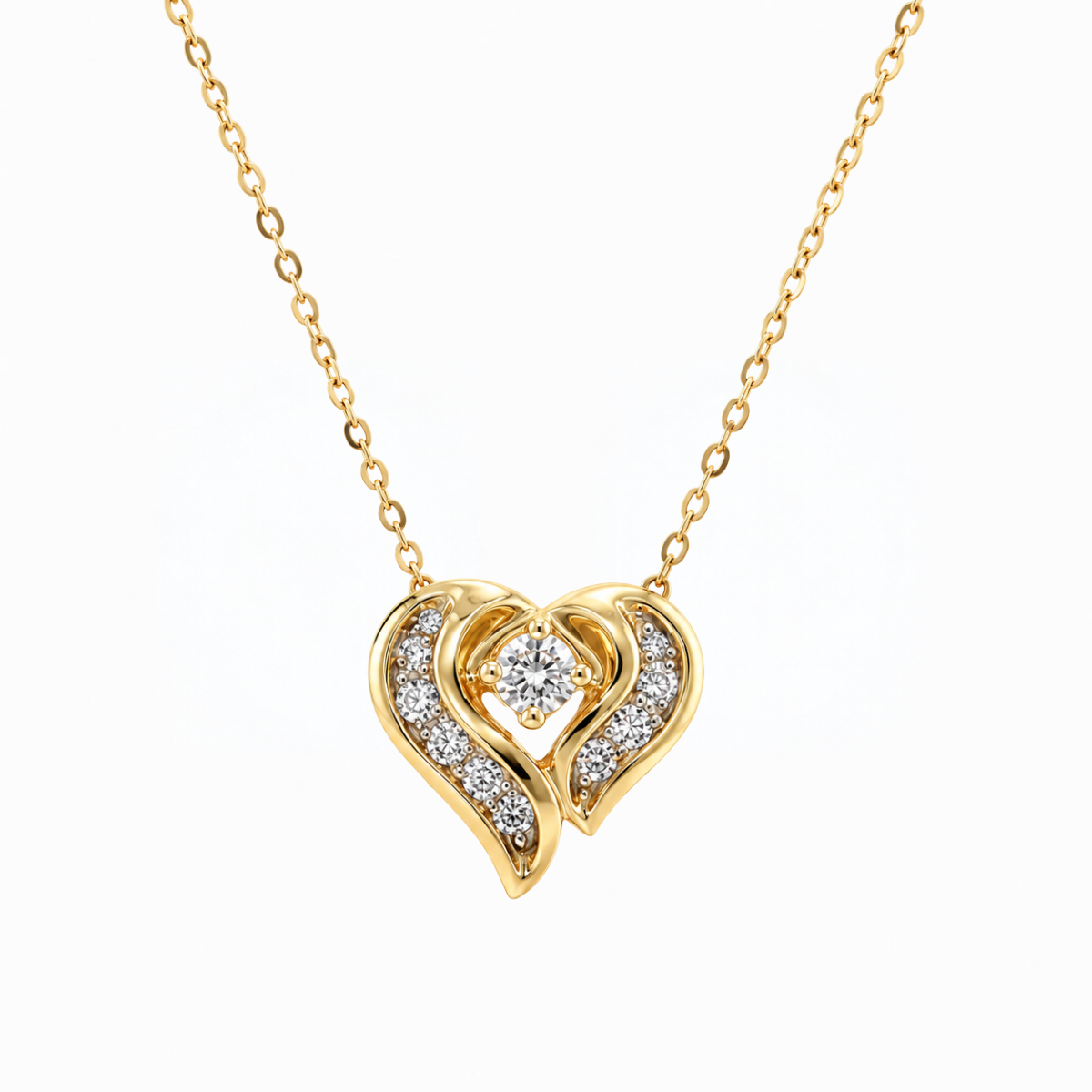 Diamond Heart Estate Necklace Harris Jeweler Troy, OH