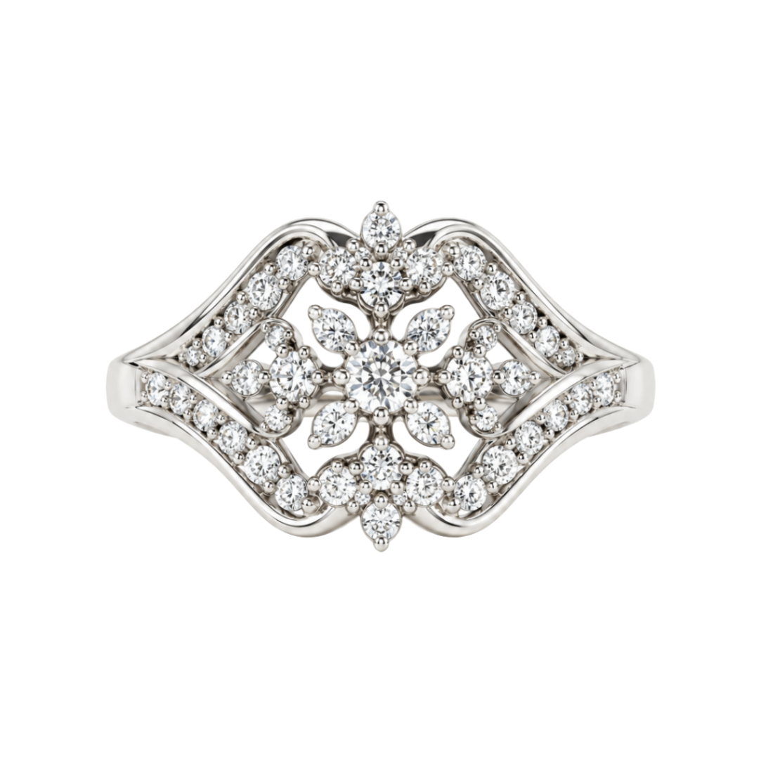 Diamond Snowflake Estate Ring Harris Jeweler Troy, OH