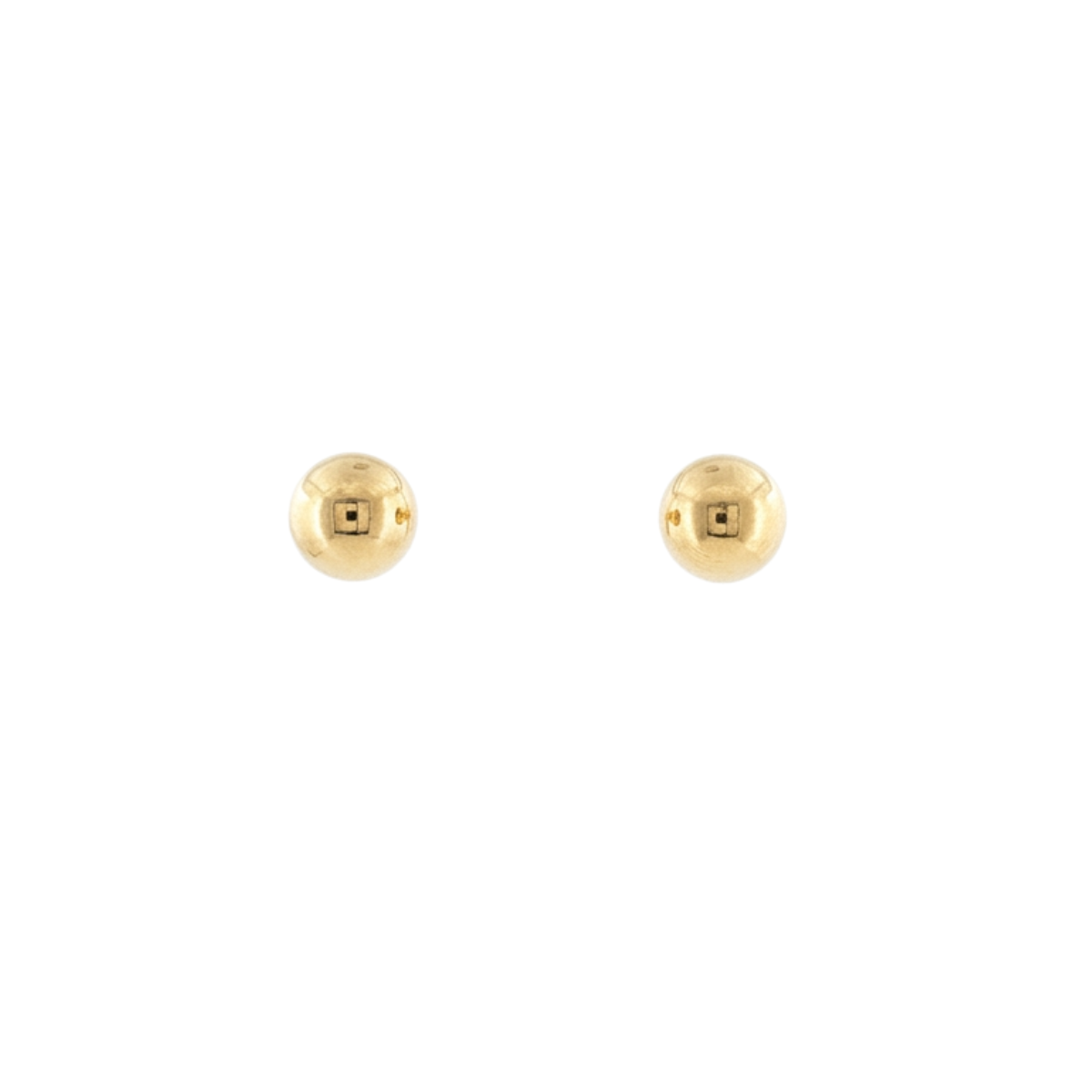 18KY 6MM Estate Ball Stud Earrings Harris Jeweler Troy, OH