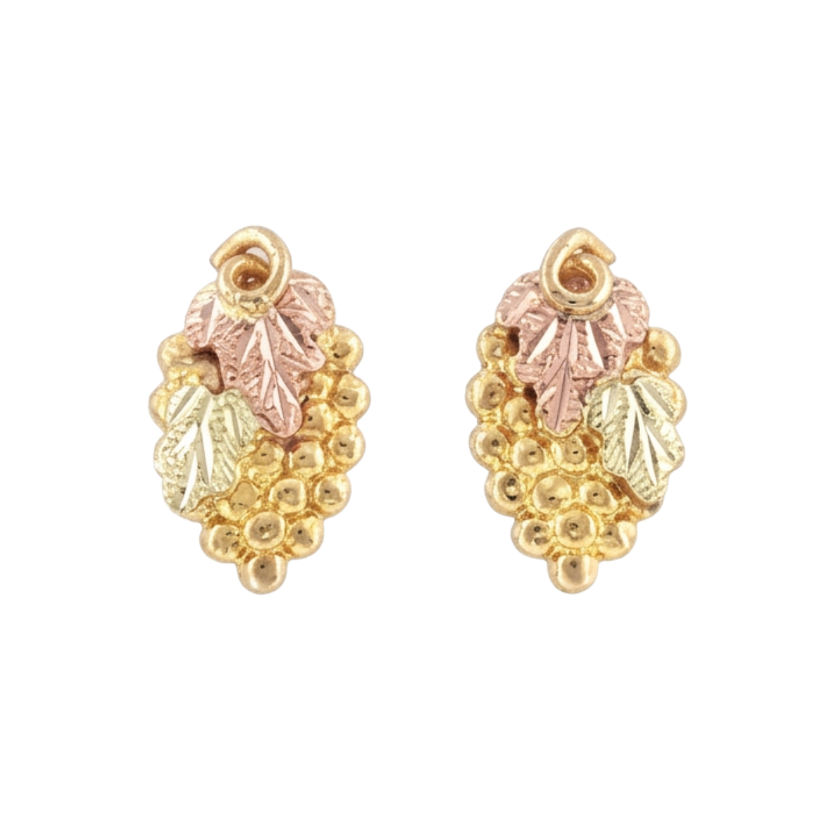 Black Hills Gold Estate Stud Earrings Harris Jeweler Troy, OH