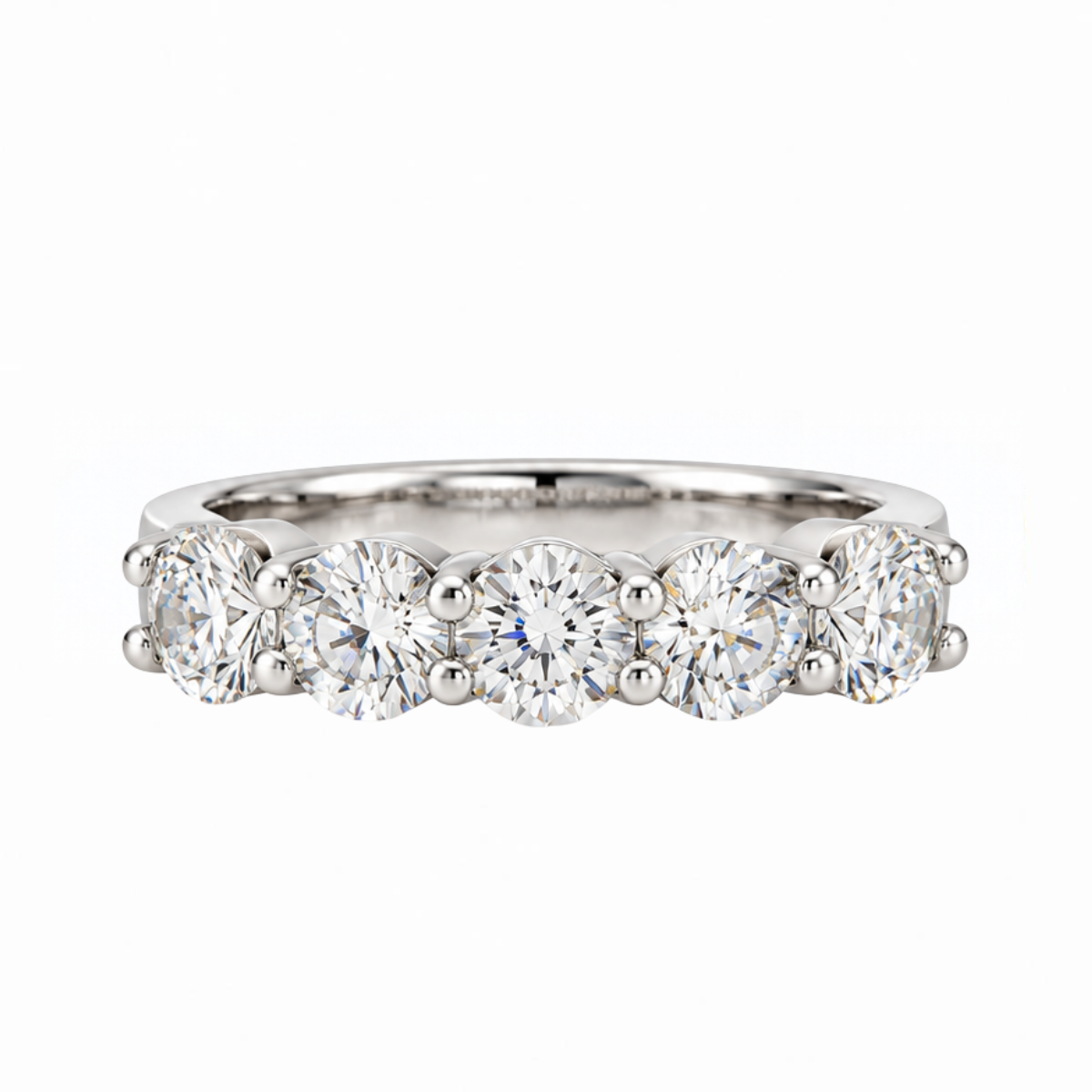 1 3/4CTW Diamond 5-Stone Estate Anniversary Ring Harris Jeweler Troy, OH