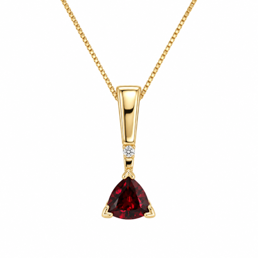 Garnet and Diamond Estate Necklace Harris Jeweler Troy, OH