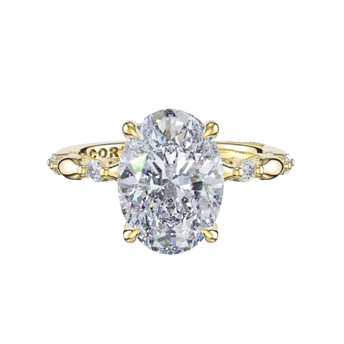 Tacori Mixed Pattern Oval Diamond Semi-Mount Engagement Ring Harris Jeweler Troy, OH