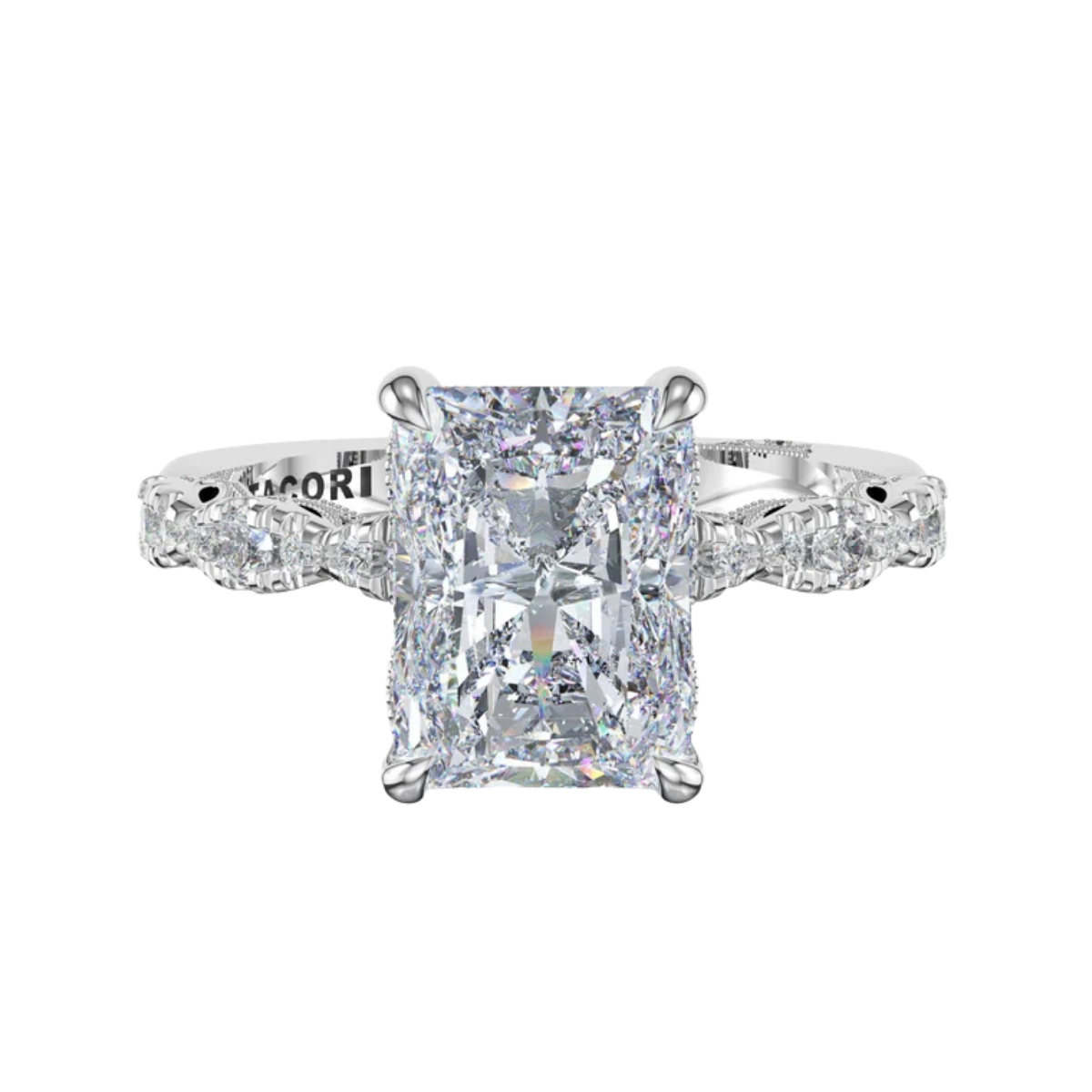 Tacori Sculptural Cushion Diamond Semi-Mount Engagement Ring Harris Jeweler Troy, OH